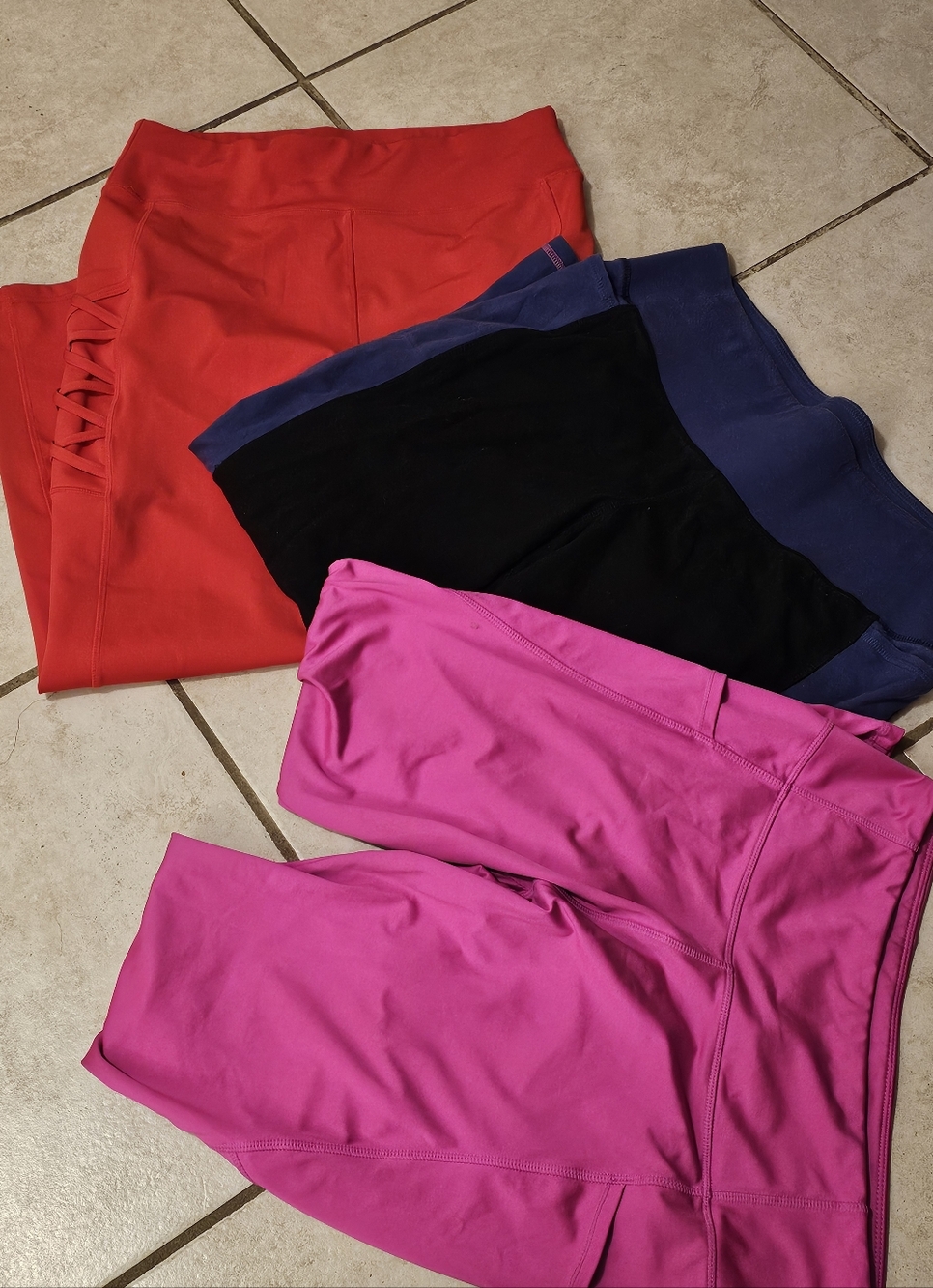 Women's Active Leggings Bundle- Pink, Red, Navy, Black